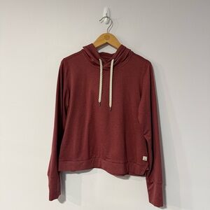 Vuori Halo Essential Hoodie Cranberry Heather Size Large